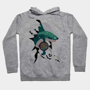 Vegetarian Shark Guard (no text) Hoodie